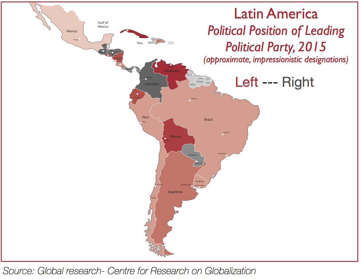 Latin America, Political Position of Leading Political Party, 2015